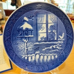 B8047【ロイヤルコペンハーゲン】イヤープレート 2001年 鳥たちを見ているの画像