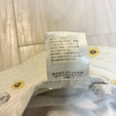 アカチャンホンポ 50cm 女の子 帽子 ベビー 紐付き 綿100% メッシュの画像