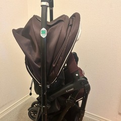 コンビ メチャカルハンディ エッグショック A型ベビーカー 4キャス 両対面 ブラウン系の画像