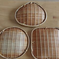 竹のざる3点の画像