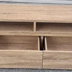 ローテレビ台 木目調 幅108cm 収納付きの画像