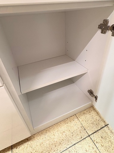 《リユースマン倉敷》キッチンカウンター レンジ台 食卓収納 ホワイト