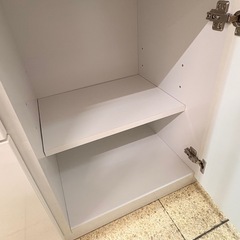 《リユースマン倉敷》キッチンカウンター レンジ台 食卓収納 ホワイトの画像