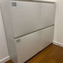 分別ペダル2段ワイド40L 二つセット　ホワイト ゴミ箱 ダストボックス の画像