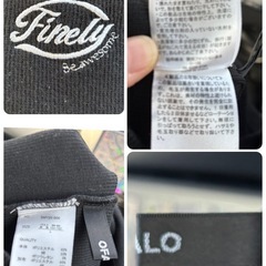 OFALO しまむらカップ付きブラック タンクトップ☆の画像