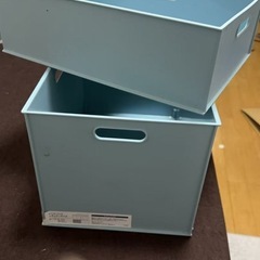 収納ボックス 2個セット（ブルー）の画像