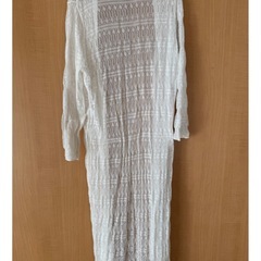 🌈ホワイト カーディガン Lの画像