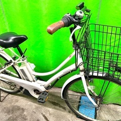 新生活応援SALE🌈東京23区配達無料🌈バッテリー2個付き🚲新基準 ヤマハ　パスアミ　12.8Ah リチウム 電動自転車 中古　BS 5574の画像