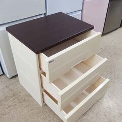 Fits 3段 プラチェスト ① 幅55.5cm ウッドトップ 脚欠品 衣装ケース 