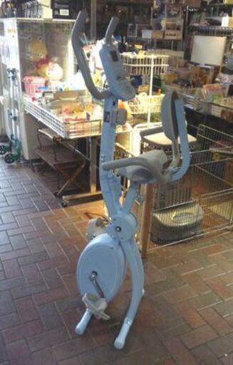 ALINCO ALFITS フィットネスバイク AFBX4721LB ライトブルー 折りたたみ式 負荷8段階 アルインコ エアロバイク