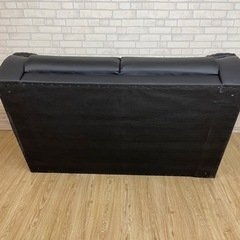 NITORI 傷・汚れに強い 2人掛けソファ 合皮タイプ /MK02KD Nシールド BKの画像