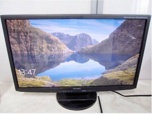 三菱 23インチ 液晶モニター RDT235WLM-S(BK) 動作良好　フルHD グレアパネル　HDMI対応 角度調整可能　 23型　1159ZS
