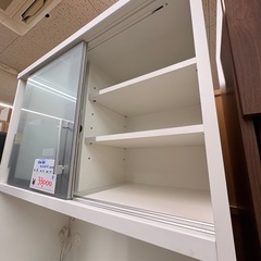 《リユースマン倉敷》松田家具キッチンボード 食器棚 食卓収納 ホワイトの画像