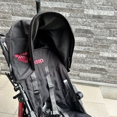 B型ベビーカー バギー jeep 肩掛け紐付き(ジャンク)の画像