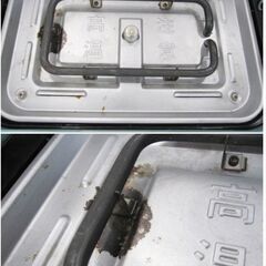 BRUNO コンパクトホットプレート BOE021 動作良好　ブルーグレー プレート3種付(平面 たこ焼き セラミックコート鍋) ブルーノ　1161ZSの画像