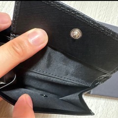 東京下町工房財布 メンズ 2つ折り 日本製 大容量 サフィアーノレザー ブラックの画像