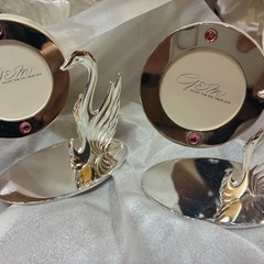 シルバー　写真立て　未使用　スワン　の画像