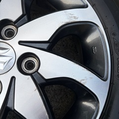 スズキ パレットSW 純正 14インチ アルミホイール 4本 4.5J +50 PCD100 155/65R14付 ワゴンR スペーシア エブリイ 流用にもの画像