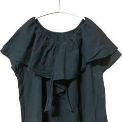 【Ｍ相当】ROPE' PICNIC 半袖 2021SS フリルブラウス 38 ブラックの画像