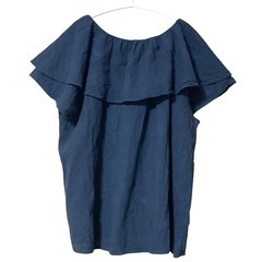 【Ｍ相当】ROPE' PICNIC 半袖 2021SS フリルブラウス 38 ブラックの画像