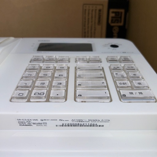 7489 CASIO SR-G3-EX-WE レジスター Bluetooth対応 【公式通販】