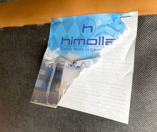 Y109)【参考36万】himolla ヒモラ 2人掛けソファ ドイツ レザー 幅165cm ベルク 9002 ライトブラウン2P