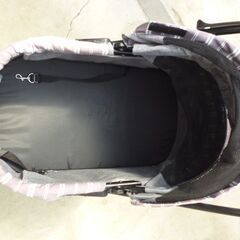 GEX　犬用カート　ストライプグレー　犬用バギー　わんわんカートの画像