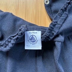 プチバトー　カットソー　80 ネイビー　トップスの画像