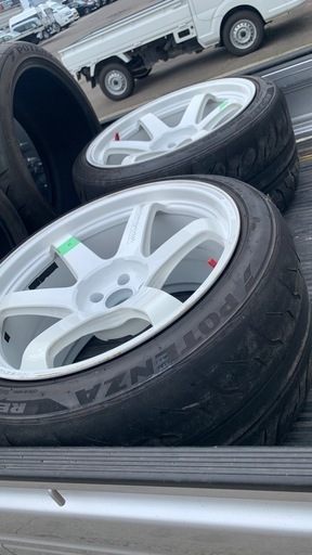 売約済み希少限定品te37トラックエディション2白ホイール