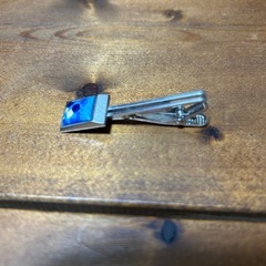 ネクタイピン タイピン シルバー ブルー系の画像