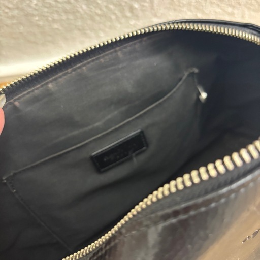 agnes b アニエスベー レザー ハンドバッグ ブラック シンプル 上品