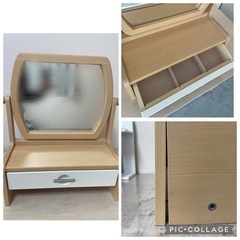 学習机と椅子(ニトリ）とドレッサーのセットの画像