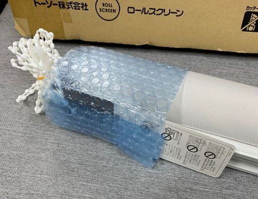 未使用 ロールスクリーン 幅121×高さ222cm 左チェーン TOSO/トーソー  カラーTR-6426 パールグレー マイテックループ ロールカーテン 札幌市 中央区 南12条