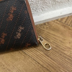COACH コーチ 長財布 ラウンドファスナー 馬車柄 ブラウン系 の画像