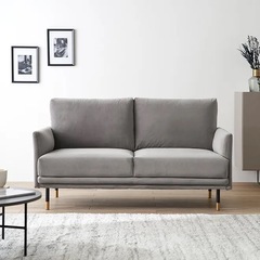 【4/2までに受け取り希望 】LOWYAフロアソファ ベルベット調  [幅135] の画像