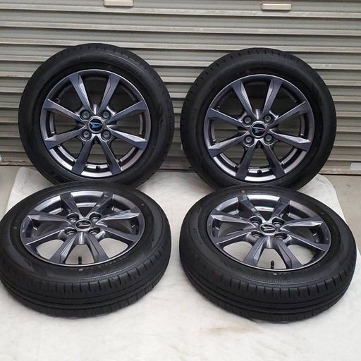 新車外し❗️ダイハツ純正❗アルミホイール❗155/65R14❗ダンロップ EC300+❗