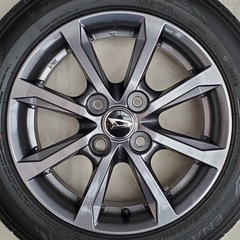 新車外し❗️ダイハツ純正❗アルミホイール❗155/65R14❗ダンロップ EC300+❗の画像