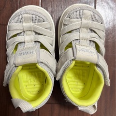 ベビーサンダル イフミー 13.5 グレー イエロー 水陸両用の画像