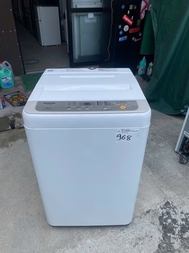 NO B968?福岡市内配送設置無料✨?パナソニック 全自動洗濯機 洗濯 5kg つけおきコース搭載 シャンパン NA-F50B13