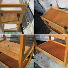 差し上げます　キッチンワゴン　キッチンラック　キャスター付きワゴン　配膳台　手押し台の画像