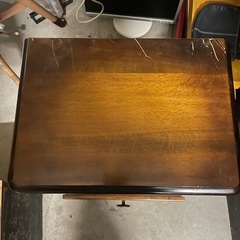 カリモク　karimoku サイドテーブル　電話台　花台　飾り棚　引き出し付き　スリムキャビネット　コロニアル　オールドカリモクの画像