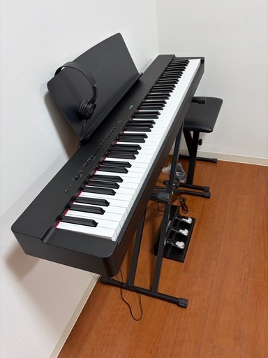 ヤマハ YAMAHA 電子ピアノ Pシリーズ 88鍵盤 ブラック P-225B スタンド付き