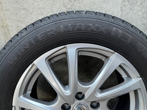 205/60R16    アルミホイール付きスタッドレスタイヤ　ホイールも新品購入　2シーズン短距離　16インチ　ダンロップWINTE