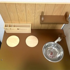 木製おままごとキッチンの画像