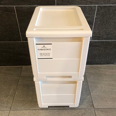 収納ケース カバゾコ 深型 幅30×奥行40×高さ31cm プラスチック 引き出し 同色2個セット （ 収納ボックス 収納 服 ケース ボックス 衣類収納 積み重ね ） の画像