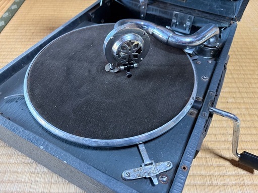 【動作確認済】蓄音機　  Columbia  Model#203 レトロ　LPレコード・替針付き　ポータブル