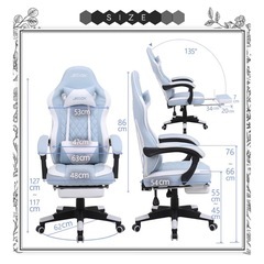 【定価14,980】ゲーミングチェア　水色の画像