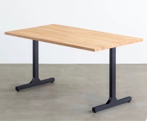 【3/31までお引取限定!!】KANADEMONO THE TABLE 140×70 無垢調デスク ナチュラル×黒脚　 カナデモノ