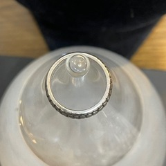 TACTICS DESIGN シルバー リング 13号 メンズ レディース クロコ型押し 指輪 幅広 デザインリングの画像