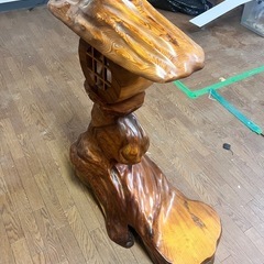 木の置物　灯篭　の画像
